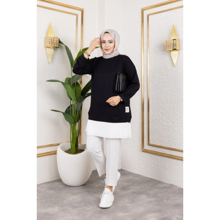 Kadın Piliseli Modal Kumaş Tunik