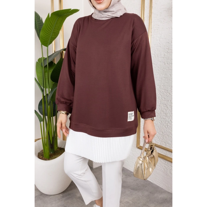 Kadın Piliseli Modal Kumaş Tunik