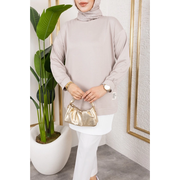 Kadın Piliseli Modal Kumaş Tunik