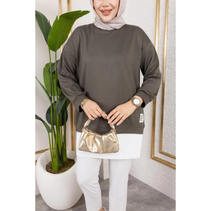 Kadın Piliseli Modal Kumaş Tunik