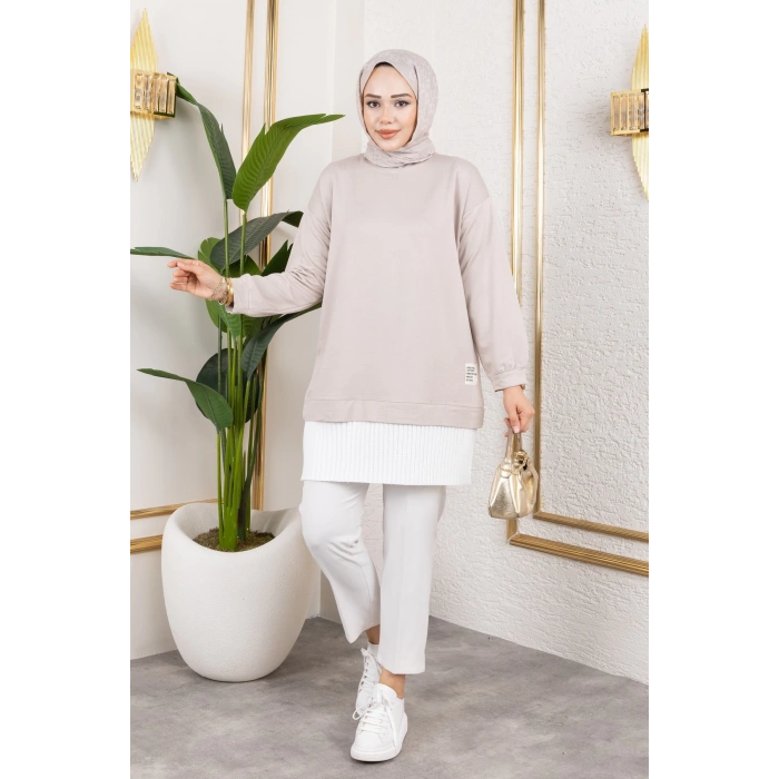 Kadın Piliseli Modal Kumaş Tunik