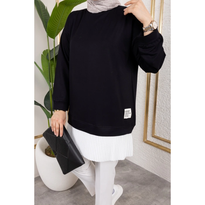 Kadın Piliseli Modal Kumaş Tunik