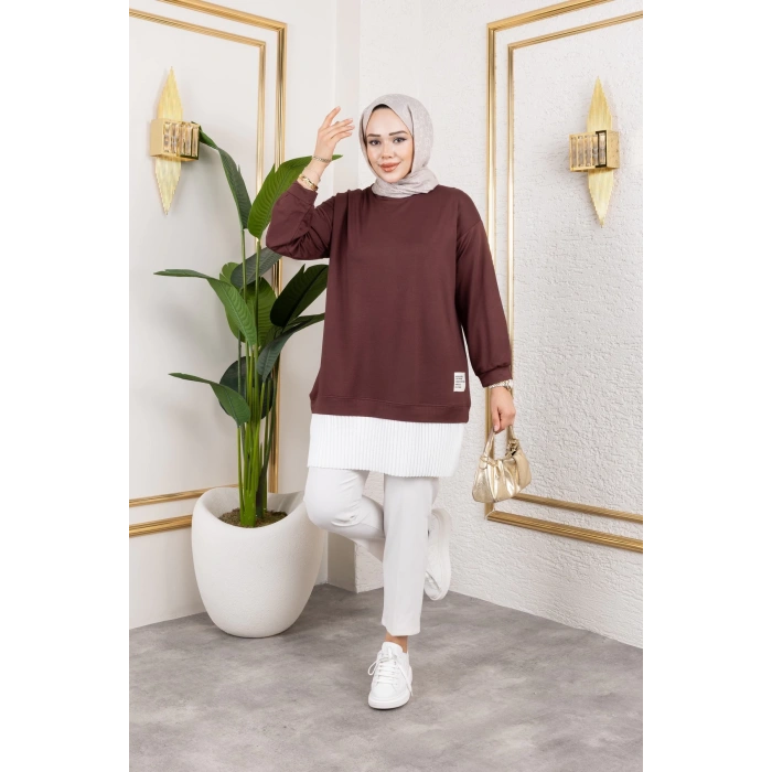 Kadın Piliseli Modal Kumaş Tunik