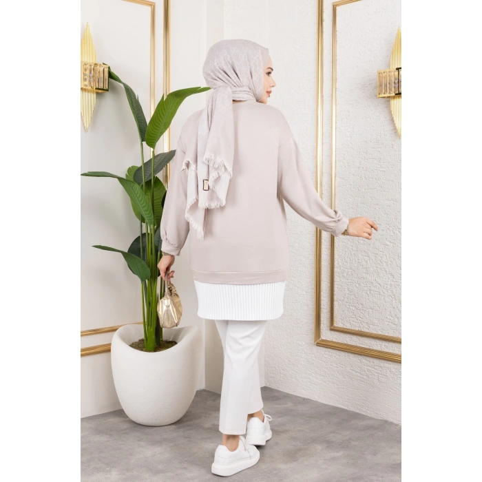 Kadın Piliseli Modal Kumaş Tunik