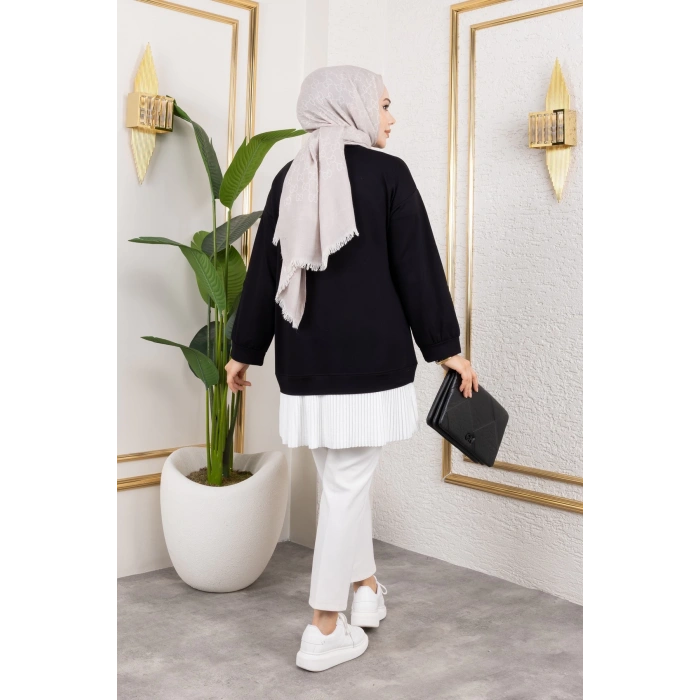 Kadın Piliseli Modal Kumaş Tunik