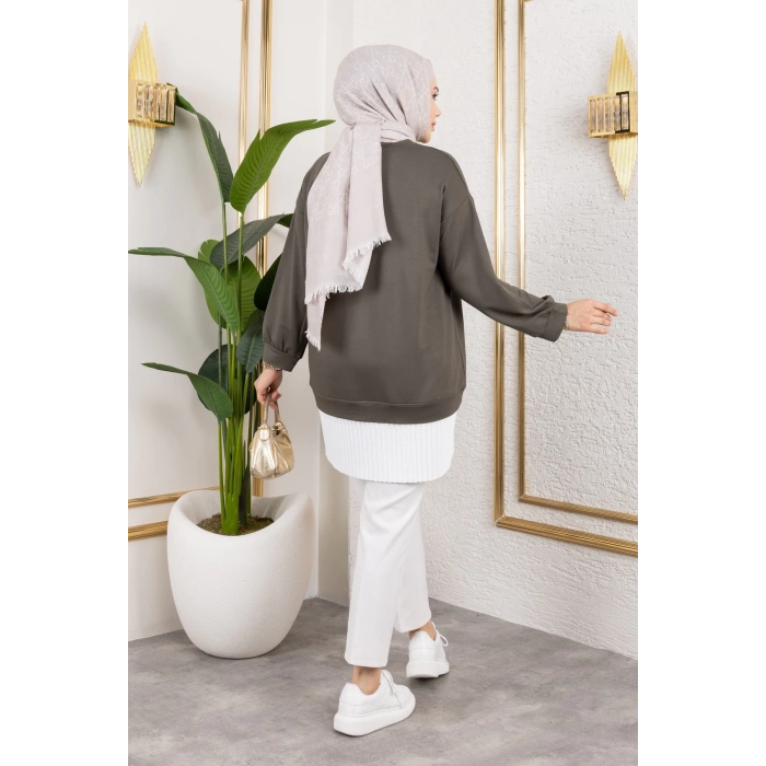 Kadın Piliseli Modal Kumaş Tunik