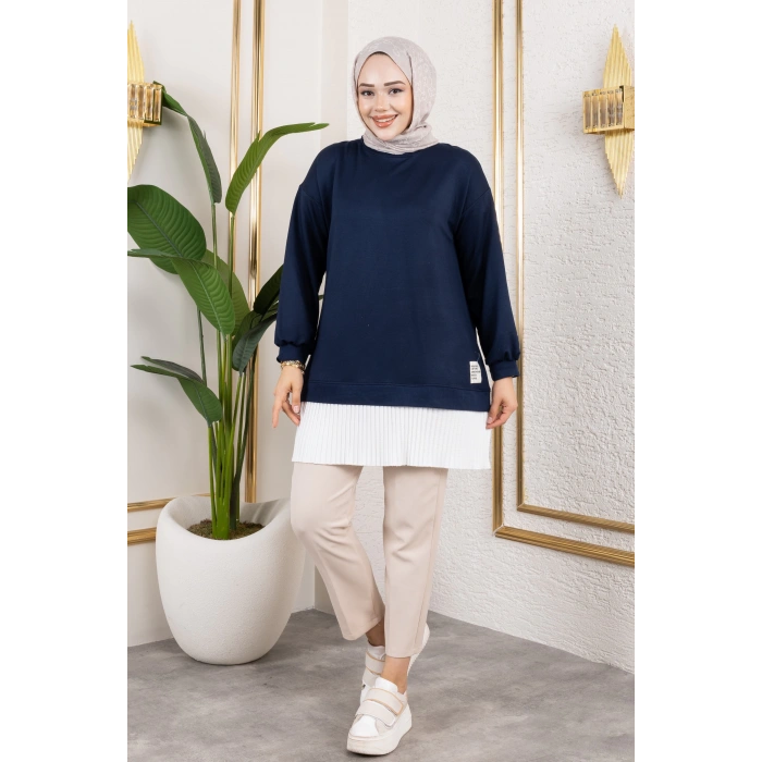 Kadın Piliseli Modal Kumaş Tunik