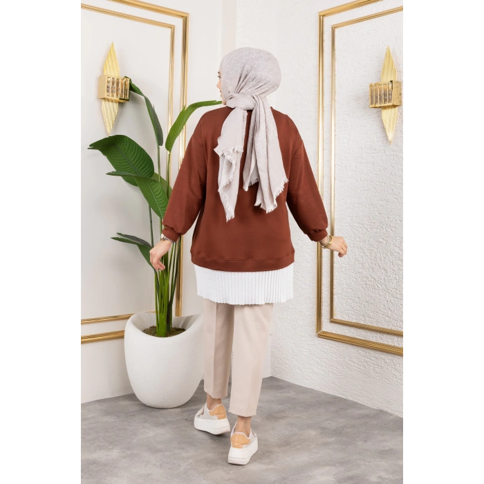 Kadın Piliseli Modal Kumaş Tunik