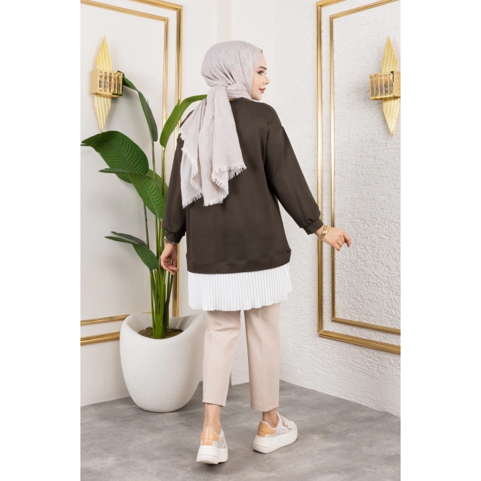 Kadın Piliseli Modal Kumaş Tunik