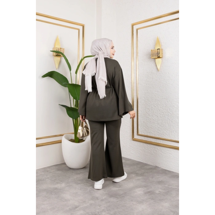 Modal Kumaş İspanyol Paça Takım