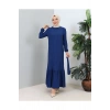 Lara Kuşaklı Elbise İndigo