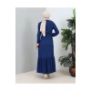 Lara Kuşaklı Elbise İndigo