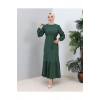 Lara Kuşaklı Elbise Zümrüt