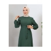 Lara Kuşaklı Elbise Zümrüt