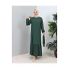 Lara Kuşaklı Elbise Zümrüt