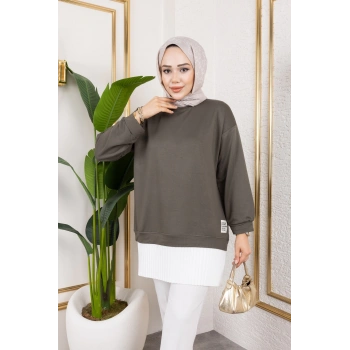 Kadın Piliseli Modal Kumaş Tunik