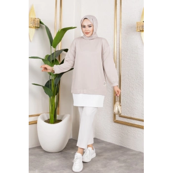 Kadın Piliseli Modal Kumaş Tunik