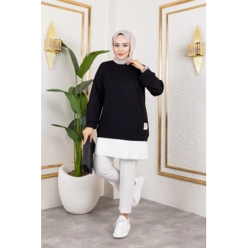 Kadın Piliseli Modal Kumaş Tunik