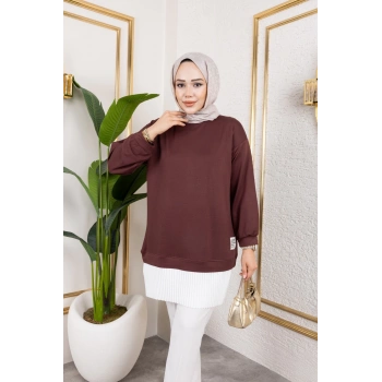 Kadın Piliseli Modal Kumaş Tunik