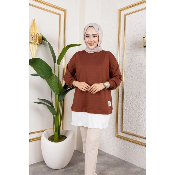 Kadın Piliseli Modal Kumaş Tunik