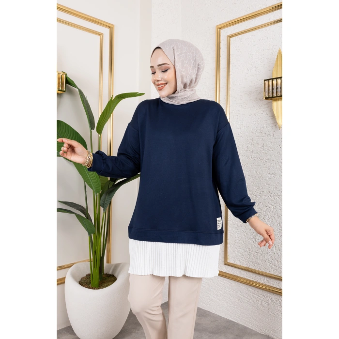 Kadın Piliseli Modal Kumaş Tunik