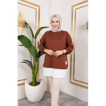 Kadın Piliseli Modal Kumaş Tunik