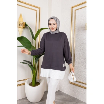 Kadın Piliseli Modal Kumaş Tunik