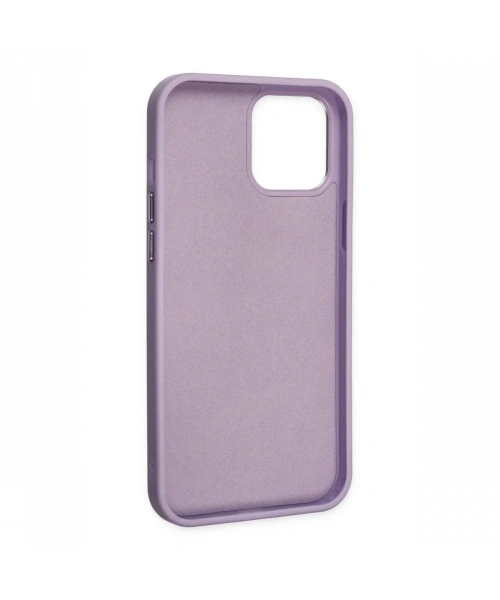 Apple iPhone 12 Pro Max Kılıf Asya Deri Silikon - Lila