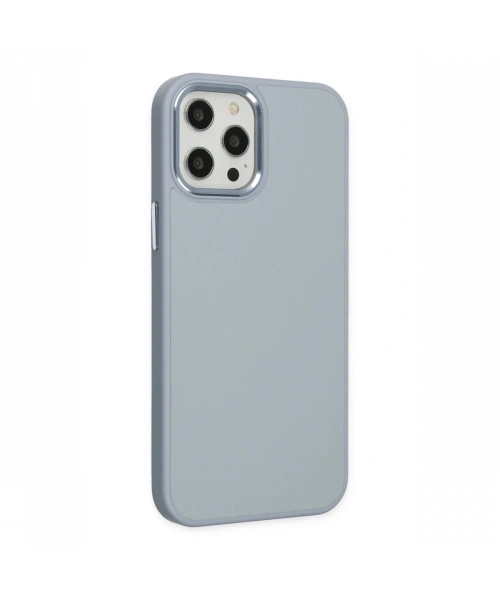 Apple iPhone 12 Pro Max Kılıf Asya Deri Silikon - Sierra Blue