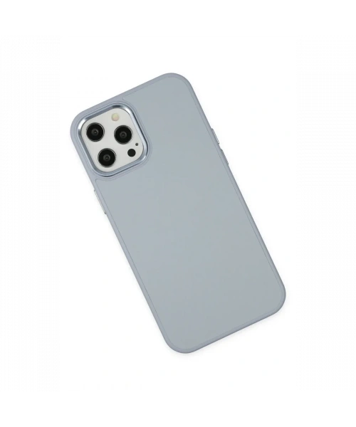 Apple iPhone 12 Pro Max Kılıf Asya Deri Silikon - Sierra Blue