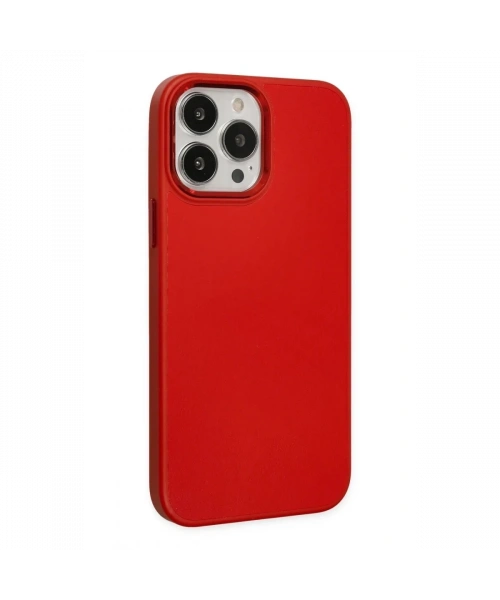Apple iPhone 13 Pro Kılıf Asya Deri Silikon - Kırmızı