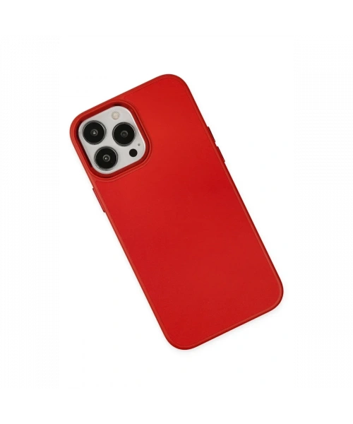 Apple iPhone 13 Pro Kılıf Asya Deri Silikon - Kırmızı