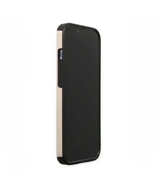 Apple iPhone 13 Pro Max Kılıf Mega Standlı Silikon - Gold
