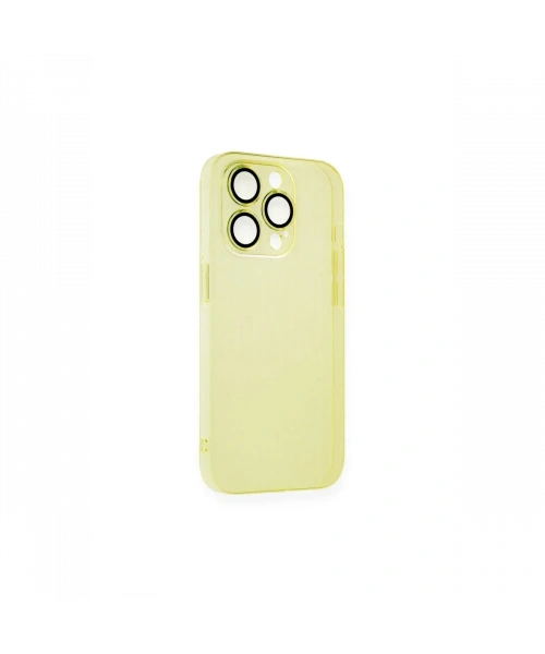 Apple iPhone 14 Pro Kılıf Armada Lensli Kapak - Sarı