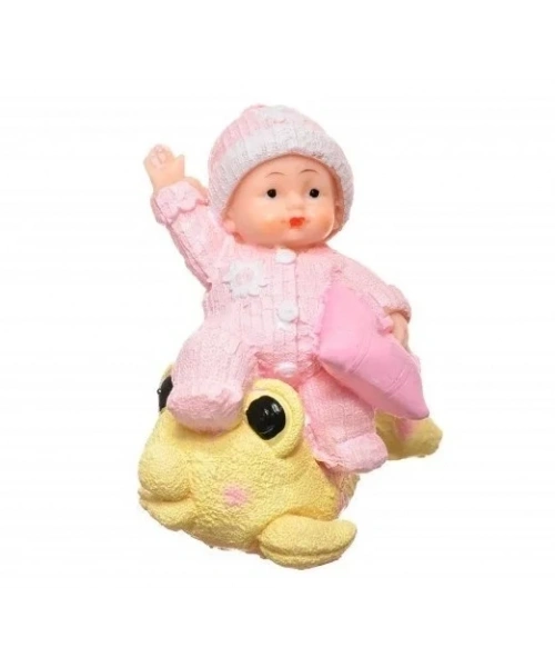 BiiShe® Decotown Hediyelik Sevimli Pembe Bebek Biblo Polyester Süs Eşyası