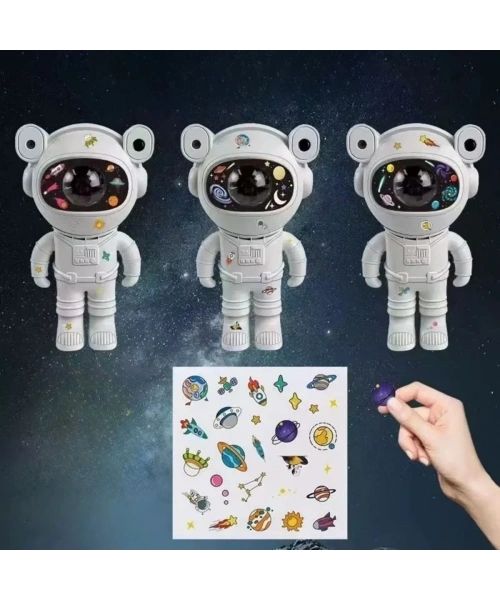 BiiShe® Stickerlı ,Kumandalı ASTRONOT Model Gece Lambası