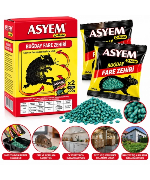 BUĞDAY FARE YEMİ ZEHİRİ 2X100=200GR (5468)