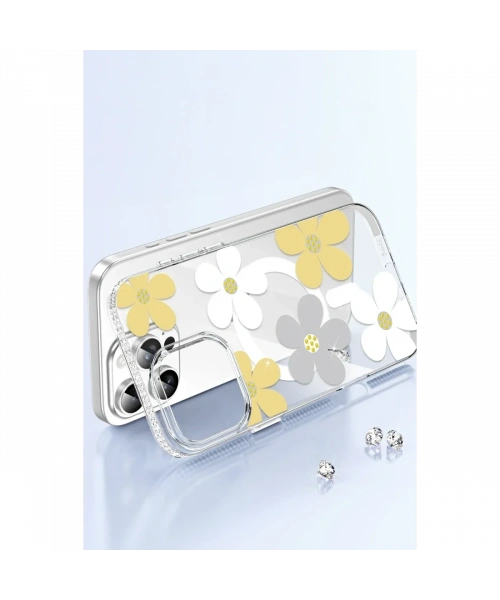 Joko Apple iPhone 14 Floral Magsafe Kapak - Pembe