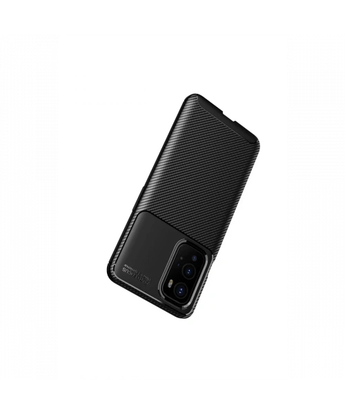 One Plus 9 Pro Kılıf Auto Focus Karbon Kapak - Siyah