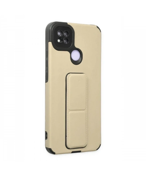 Xiaomi Redmi 9C Kılıf Mega Standlı Silikon - Gold