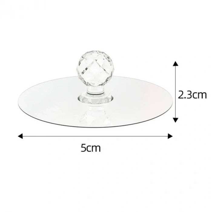 BiiShe® 2 Adet Kristal Kendiliğinden Güçlü Yapışkanlı Kulp Askısı Tutma Kolu