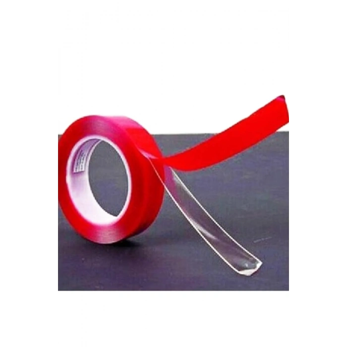 BiiShe® 2 Metre Güçlü Yapışkanlı Çift Taraflı Slikon Pratik Şeffaf Bant