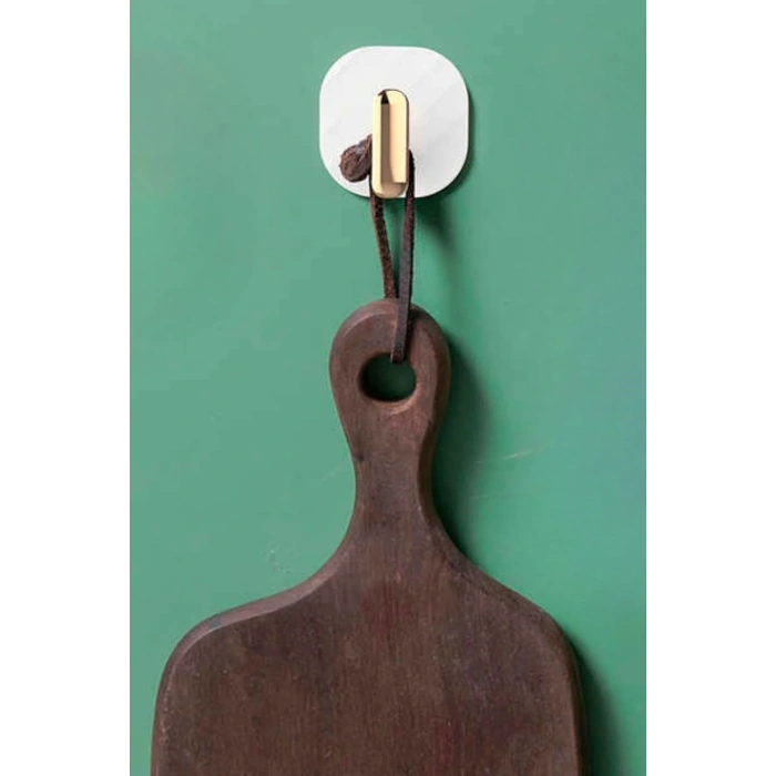 BiiShe® 2li Yapışkanlı Retro Askılık Dolap Kapak Kulpu Beyaz