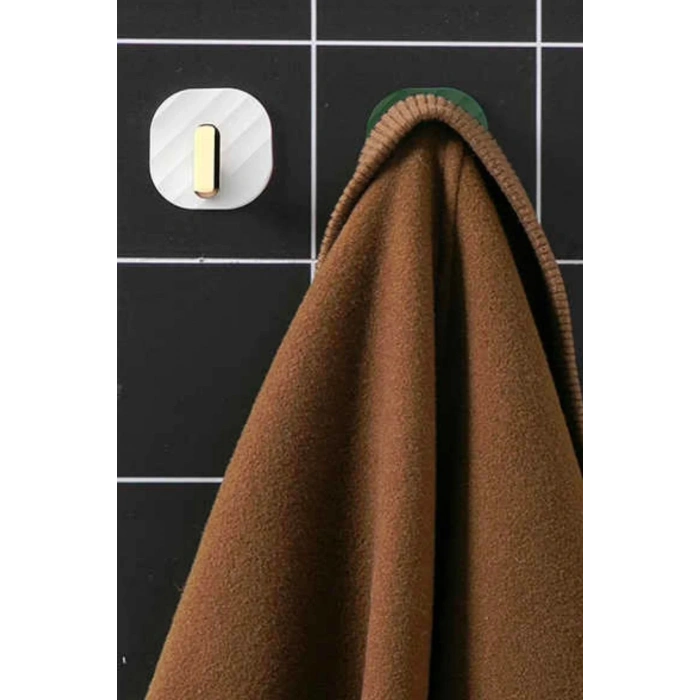 BiiShe® 2li Yapışkanlı Retro Askılık Dolap Kapak Kulpu Beyaz