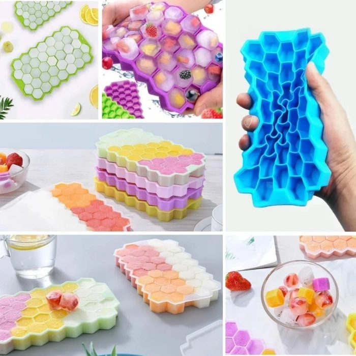 BiiShe® 37 Bölmeli Slikon Petek Şeklinde Buz Kalıbı