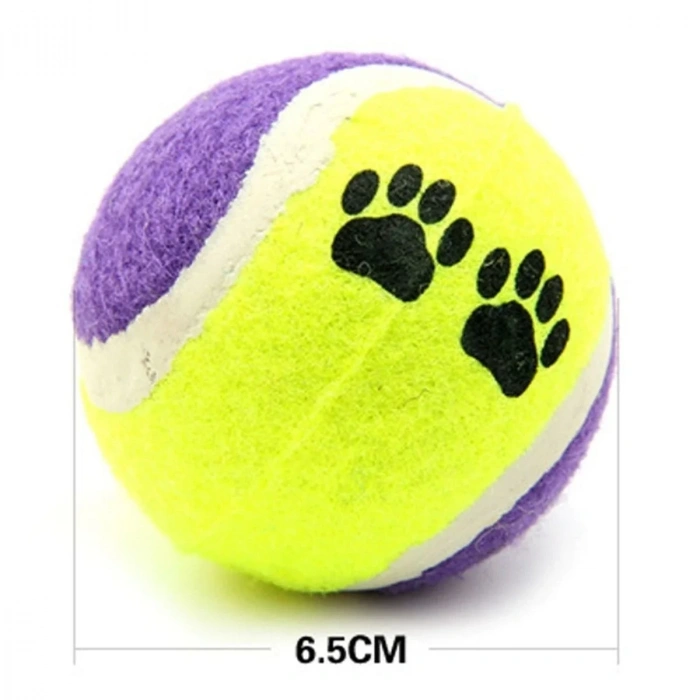 BiiShe®  3lü Renkli Desenli Tenis Topu Kedi Köpek Oyuncağı