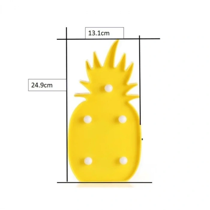 BiiShe® Ananas Şeklinde Ledli Dekoratif Eğlenceli Çocuk Gece Lambası