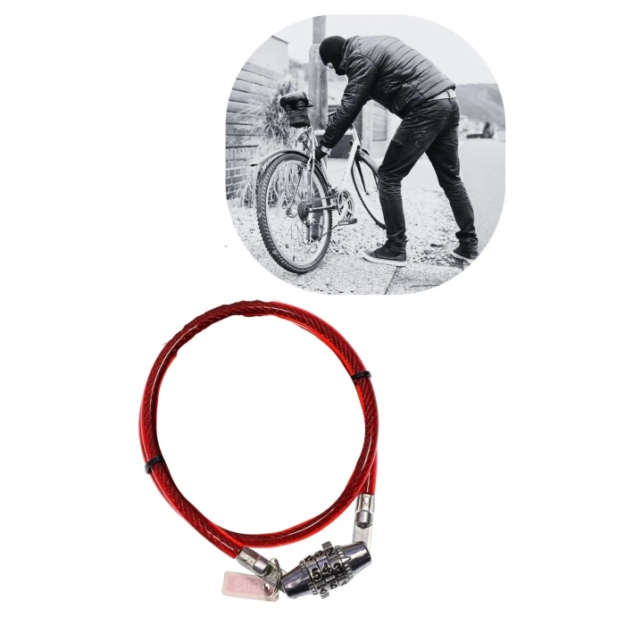 BiiShe® Şifreli Pratik ve Sağlam Bisiklet Kilidi
