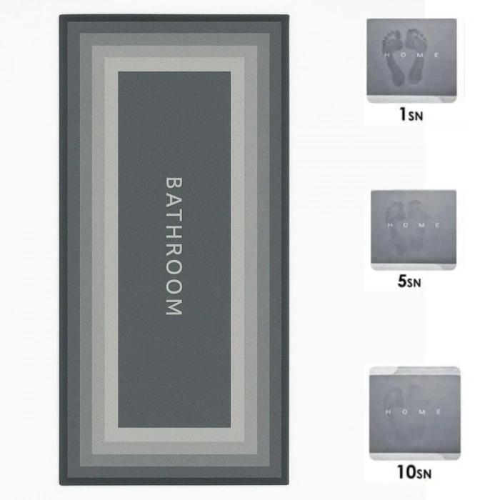 BiiShe® Sihirli Süper Su Emici Kaymaz Tabanlı Uzun Paspas 40*120 cm