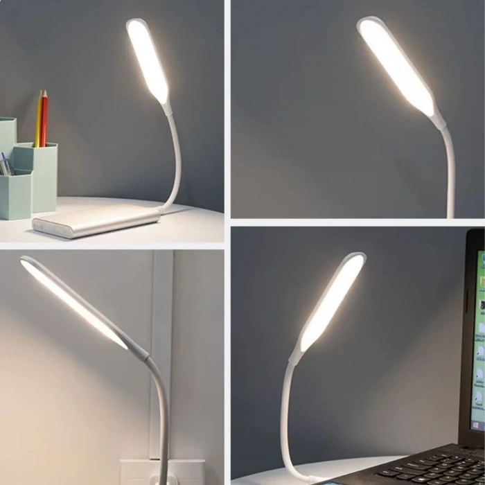 BiiShe® USB Girişli 14 Ledli 3 Kademeli Dokunmatik Masa/Kitap Okuma Lambası Ledi Beyaz